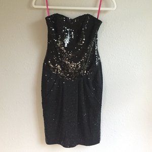 Betsey Johnson Strapless Sequin Dress